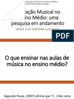 Pensando a Educação Musical No Ensino Médio