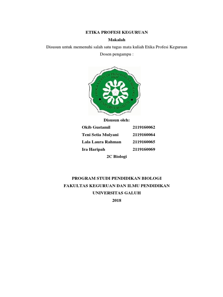 Makalah Etika Guru Terhadap Wali Peserta Didik Seputaran Guru