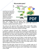 Why Are Plants Green?: The Biochemical Answer