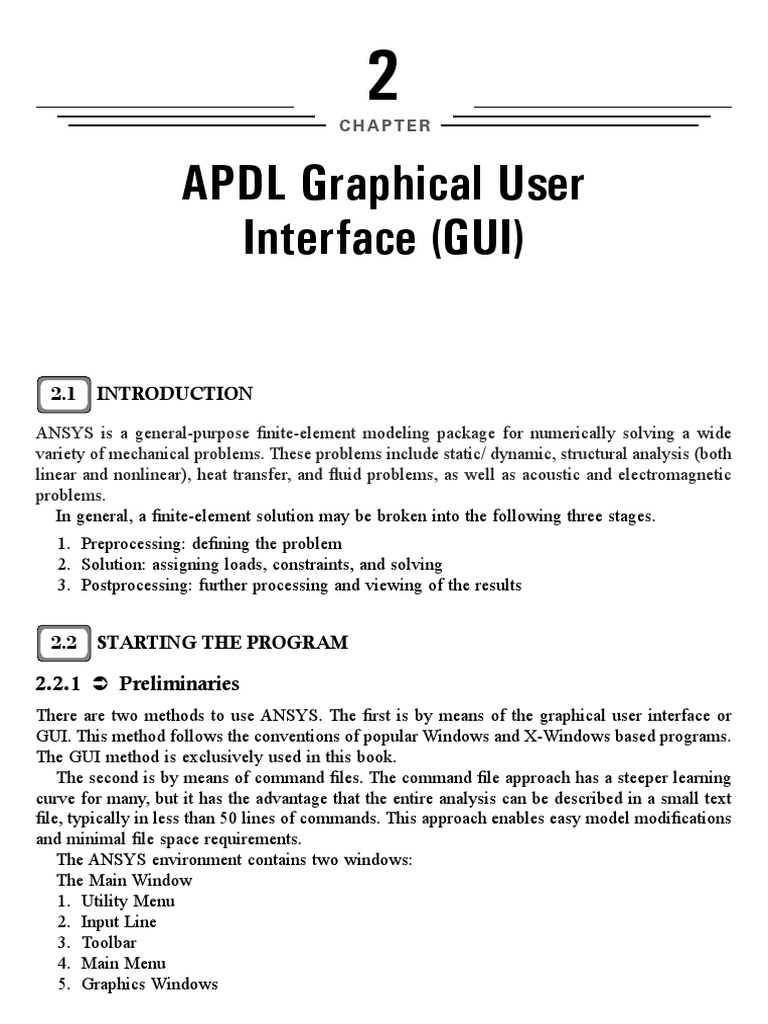 ANSYS GUI: Preprocessing to Postprocessing | PDF | Graphical User ...