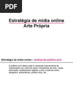 Estratégia de mídia online Arte Própria