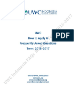 UWC Indonesia FAQ Booklet - Term 2016-2017