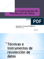 Tecnicas e Instrumentos de Recolección de Datos