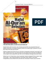 59 Hafal Al Quran Dalam Sebulan