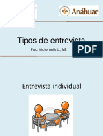 Tipos de entrevista en psicoterapia