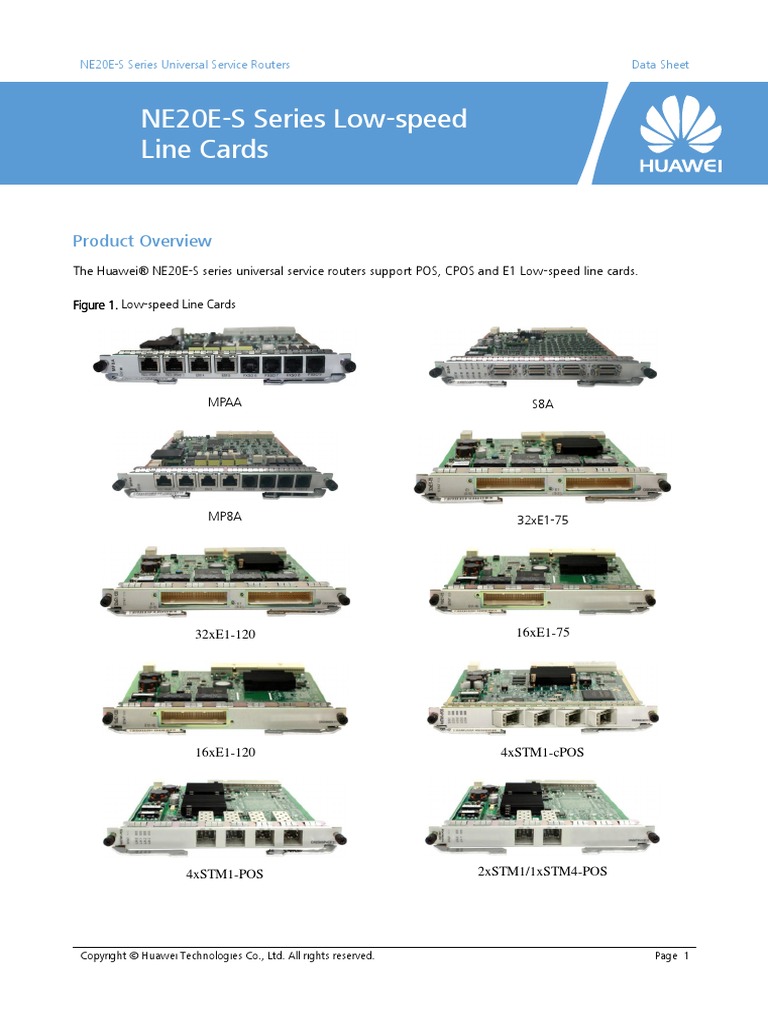 NE20E-S Series Low-Speed Line Cards Data Sheet PDF | PDF | Electrical ...