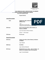 Vi Reunion Ordinaria Del Consejo de Jefas y Jefes de Estado y de Gobierno de Unasur Programa Preliminar 