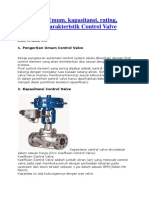 Pengertian Umum Control Valve