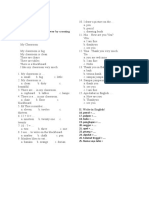 Nama: Kelas: 1 Mapel: Binggris I. Choose The Correct Answer by Crossing (X) A, B or C!