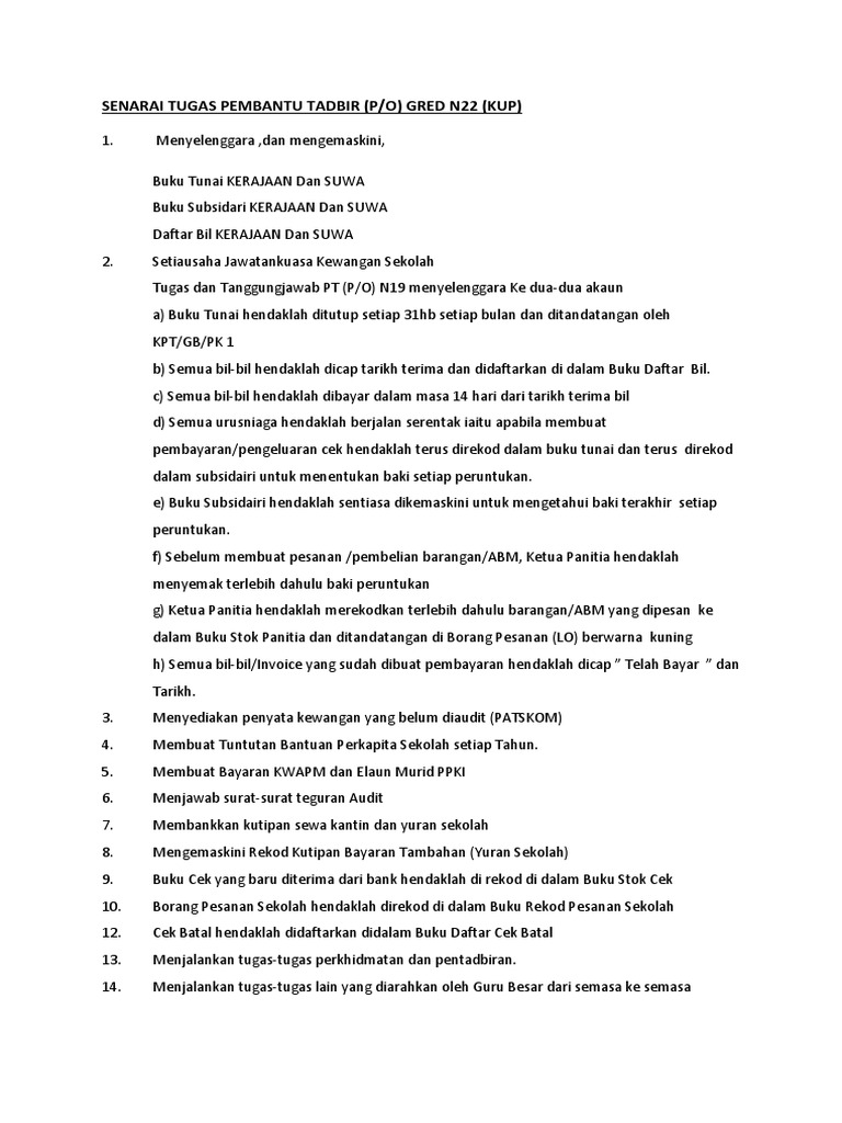 Senarai Tugas Pembantu Tadbir n19  PDF