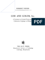 Norbert Wiener - God and Golem Inc