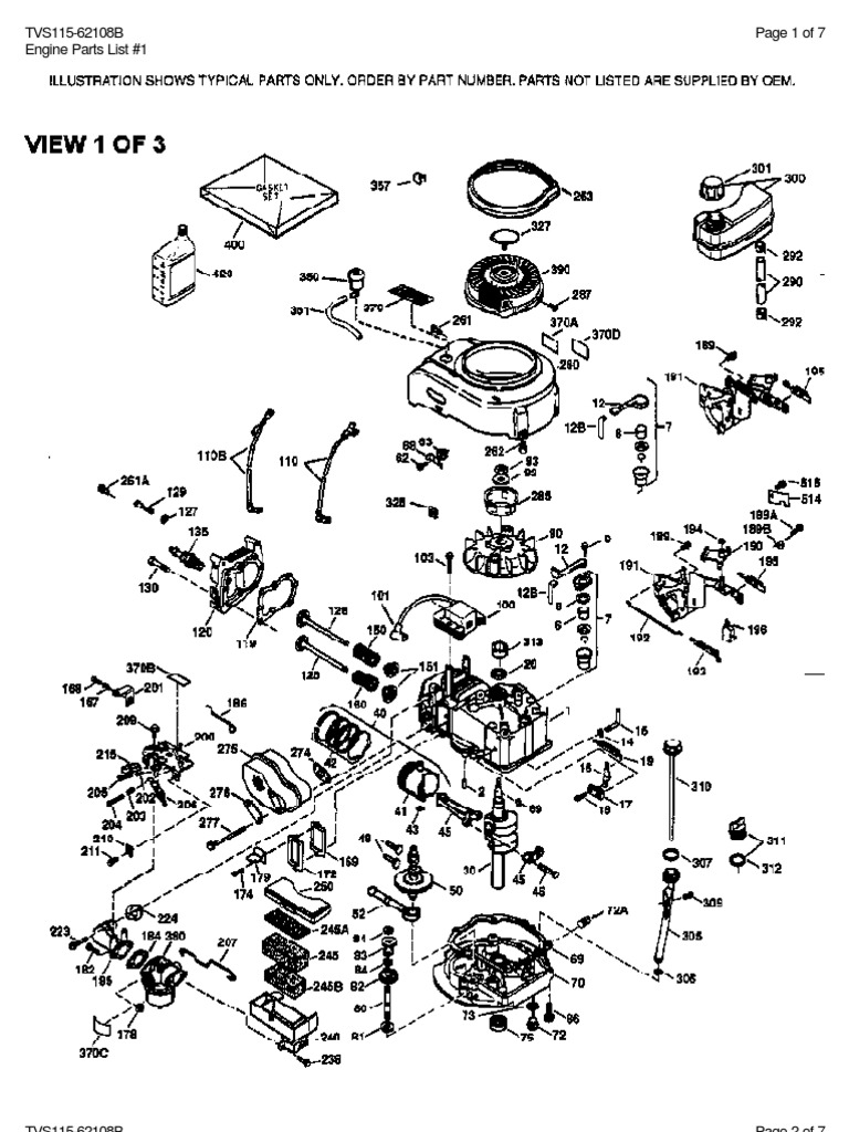 Comprehensive Parts List for Small Engine with Detailed Reference