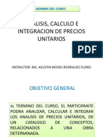 Análisis y cálculo de precios unitarios (APU