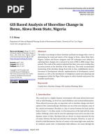 GIS Based Analysis of Shoreline Change in Ibeno, Akwa Ibom State, Nigeria