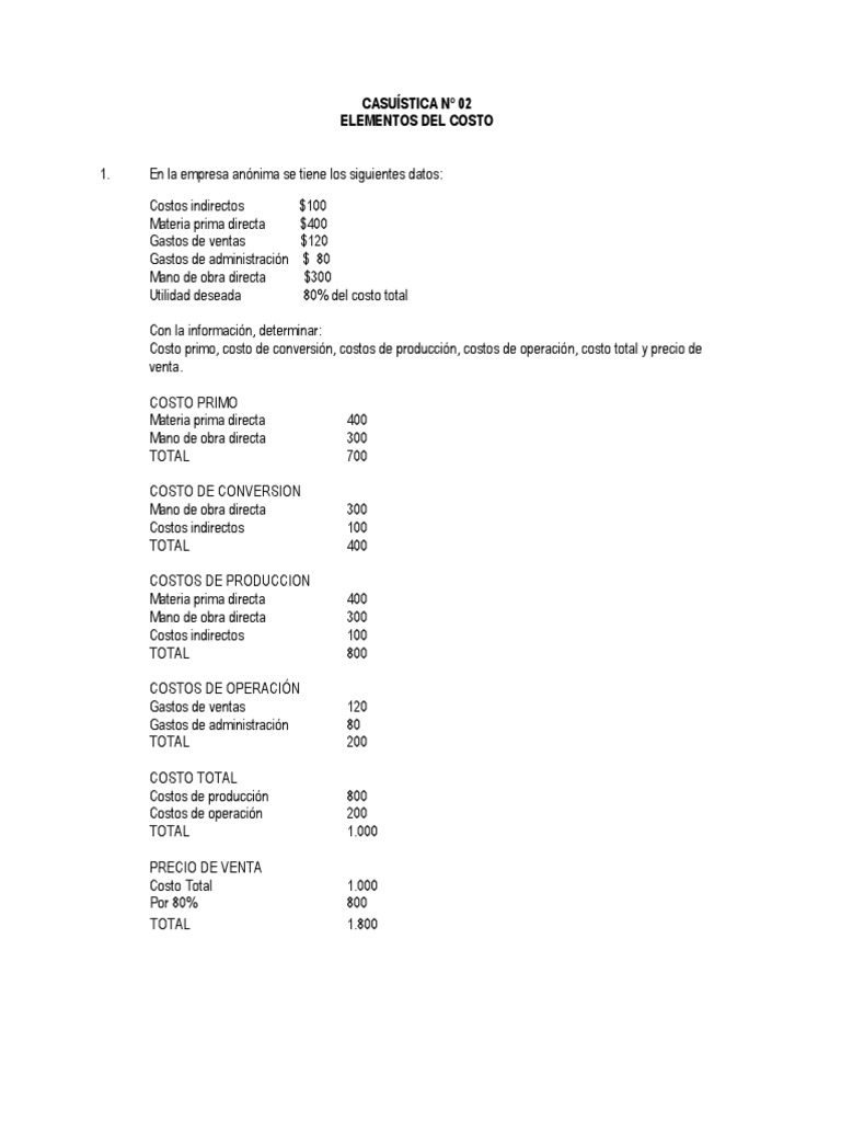Clasificación de Costos en Empresas | PDF | Costo | Salario