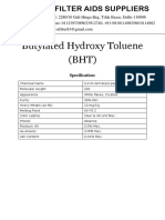 Butylated Hydroxy Toluene (BHT) : SR Filter Aids Suppliers