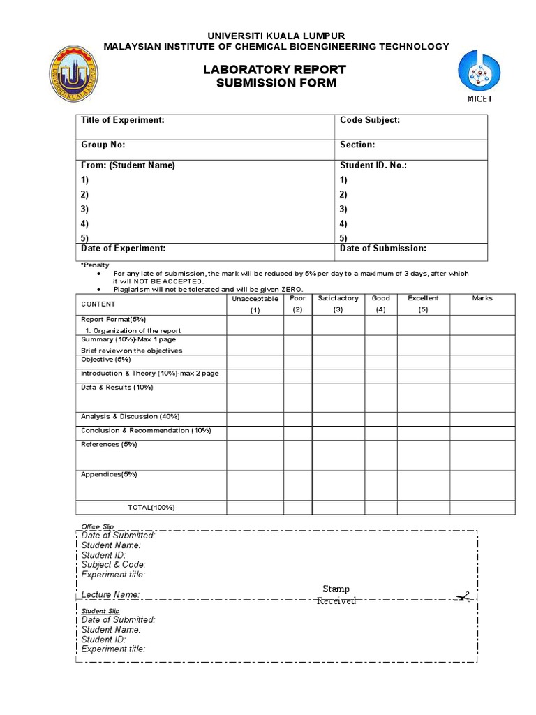 (C) Laboratory Report Submission | PDF | Science & Mathematics | Computers