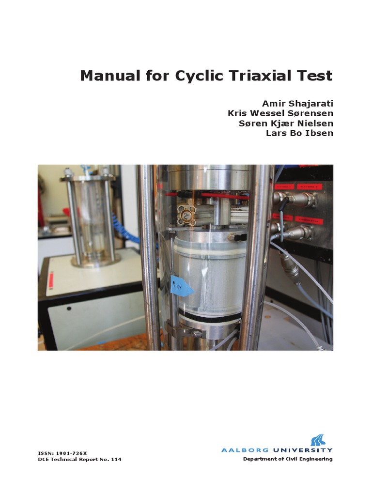 Manual For Cyclic Triaxial Test | PDF | Deformation (Mechanics ...