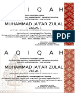 Muhammad Ja'Far Zulal: A Q I Q A H