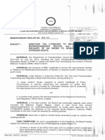 2017-011 Directing the LTFRB-NCR to Review CPCs With Modified Routes to Approved Route