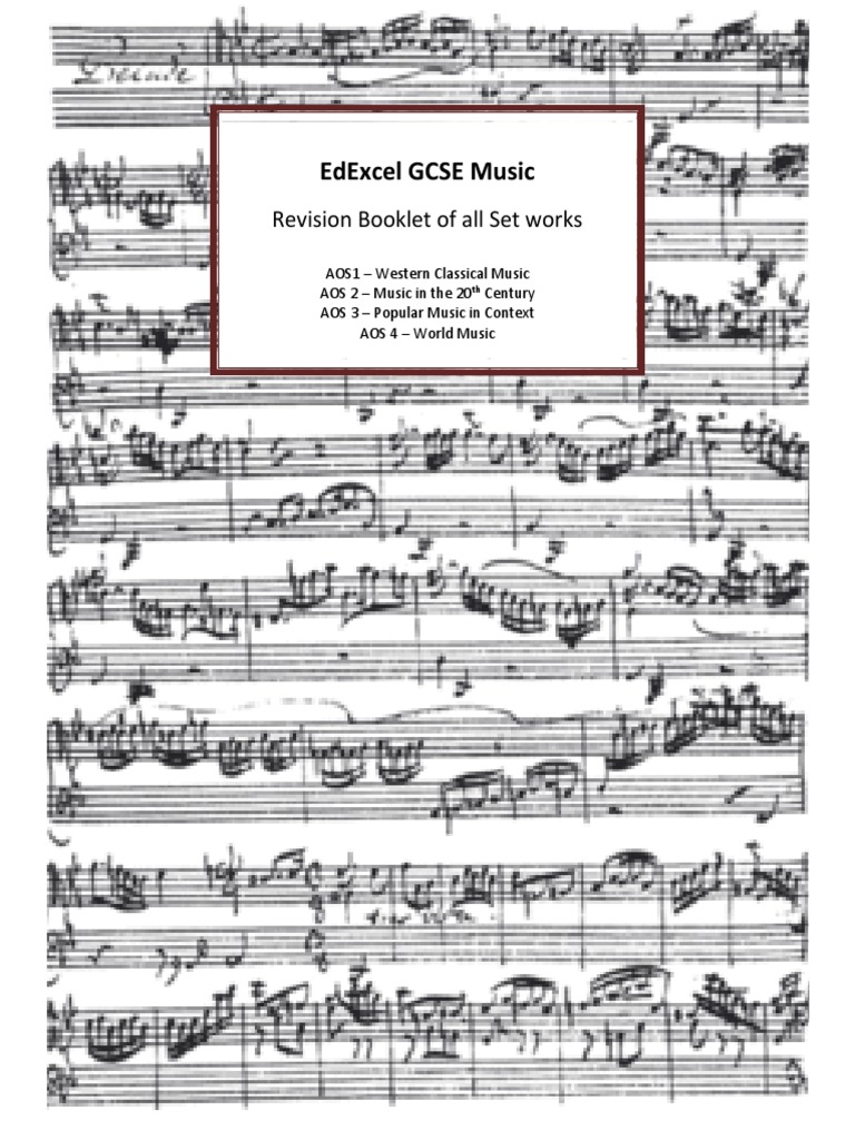 Edexcel GCSE Music Set Works Guide | PDF | Musical Compositions | Song ...