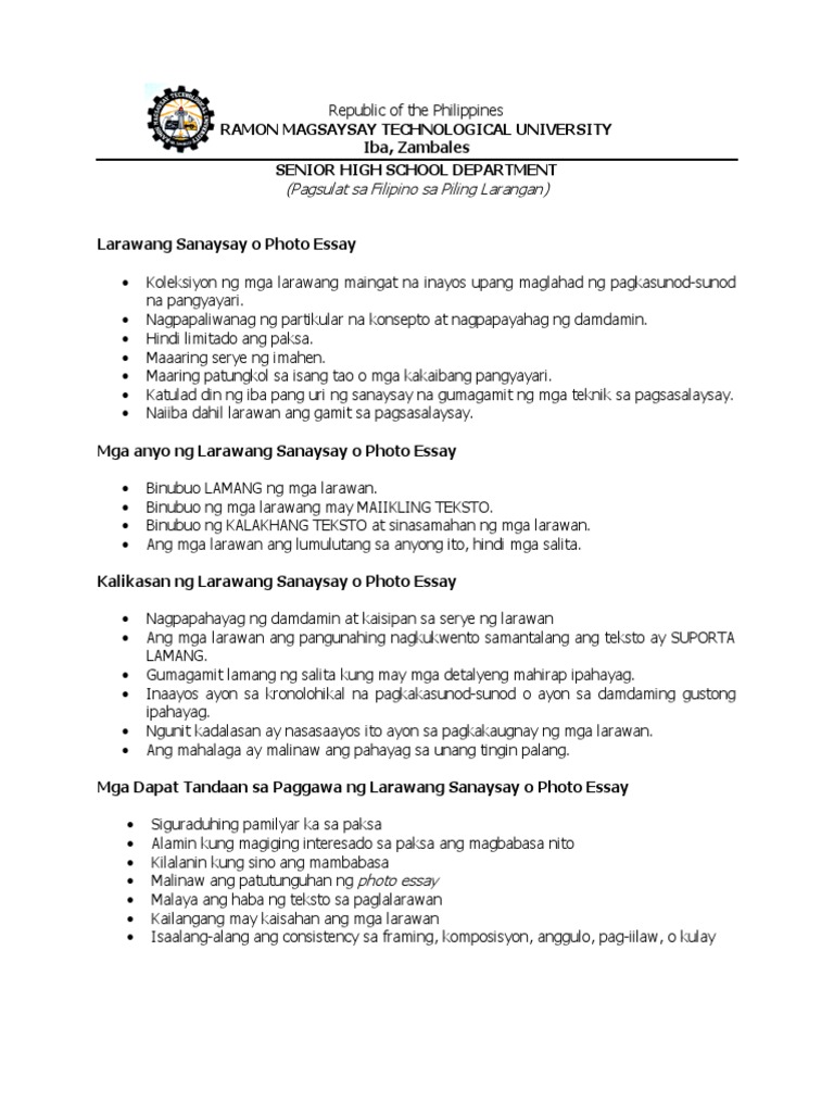 Essay sanaysay image