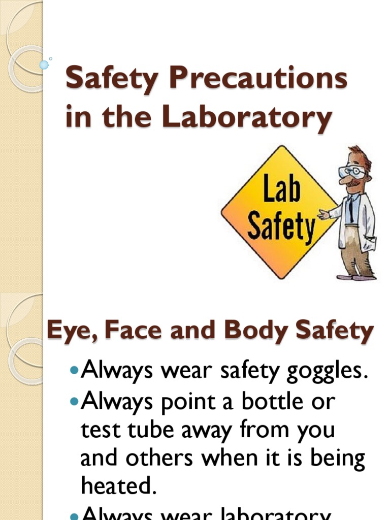 Safety Precautions in The Laboratory PDF
