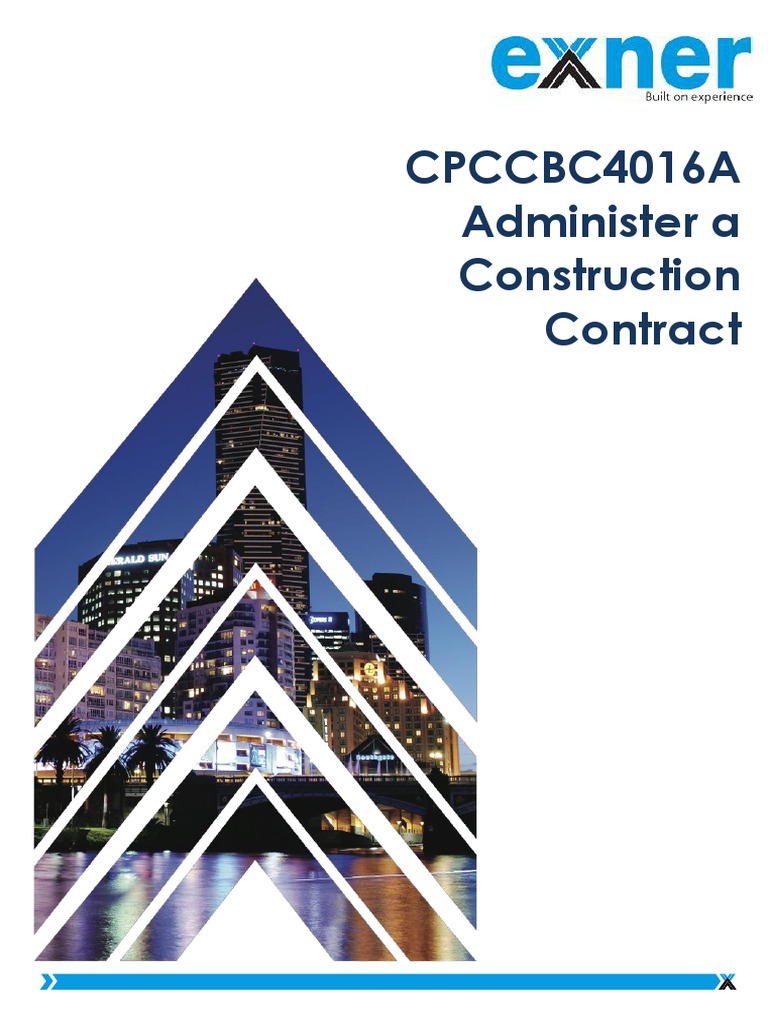 Course Notes Administer A Construction Contract CPCCBC4016A | PDF ...