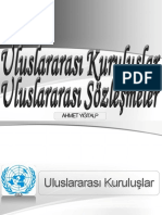 Ulusal Ve Uluslararasi Kuruluslar Sozlesmeler