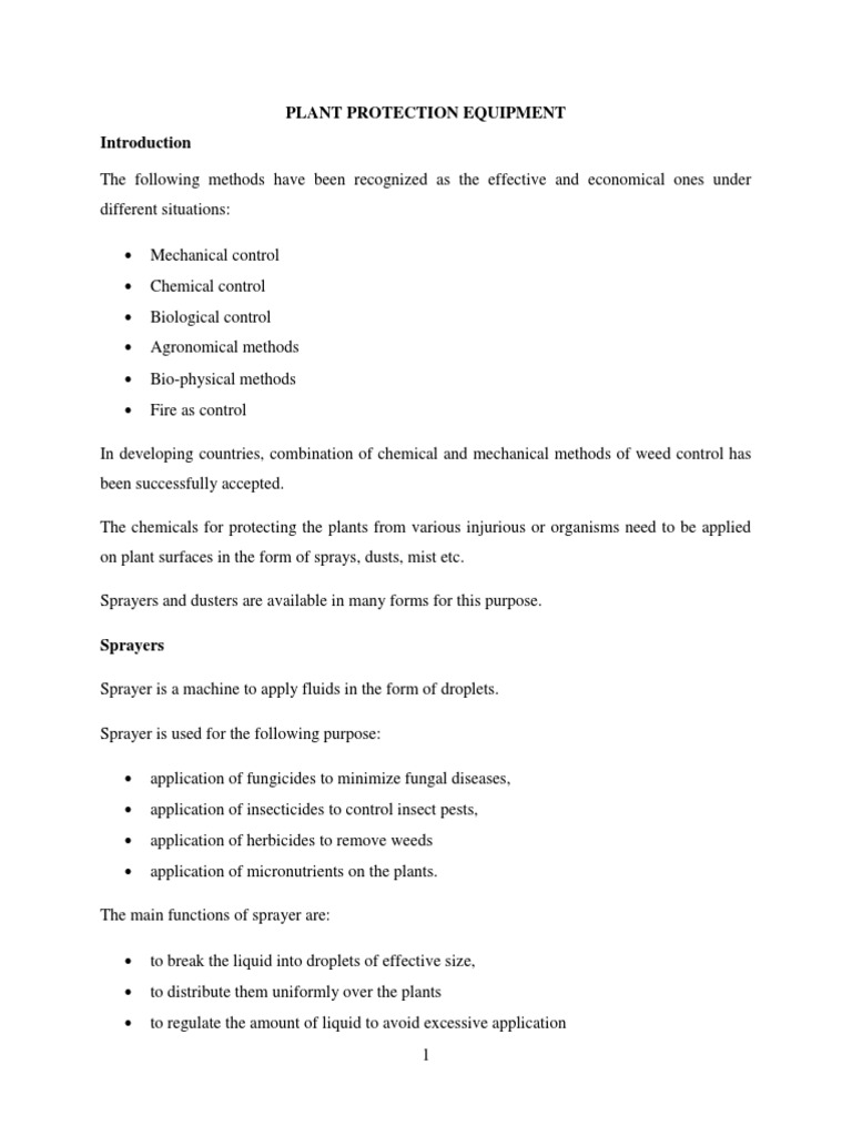 Plant Protection Equipment PDF Mower Pump