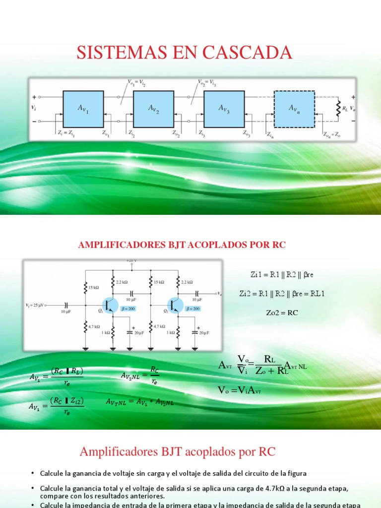 Sistema Cascada | PDF | Transistor de unión bipolar | Transistor