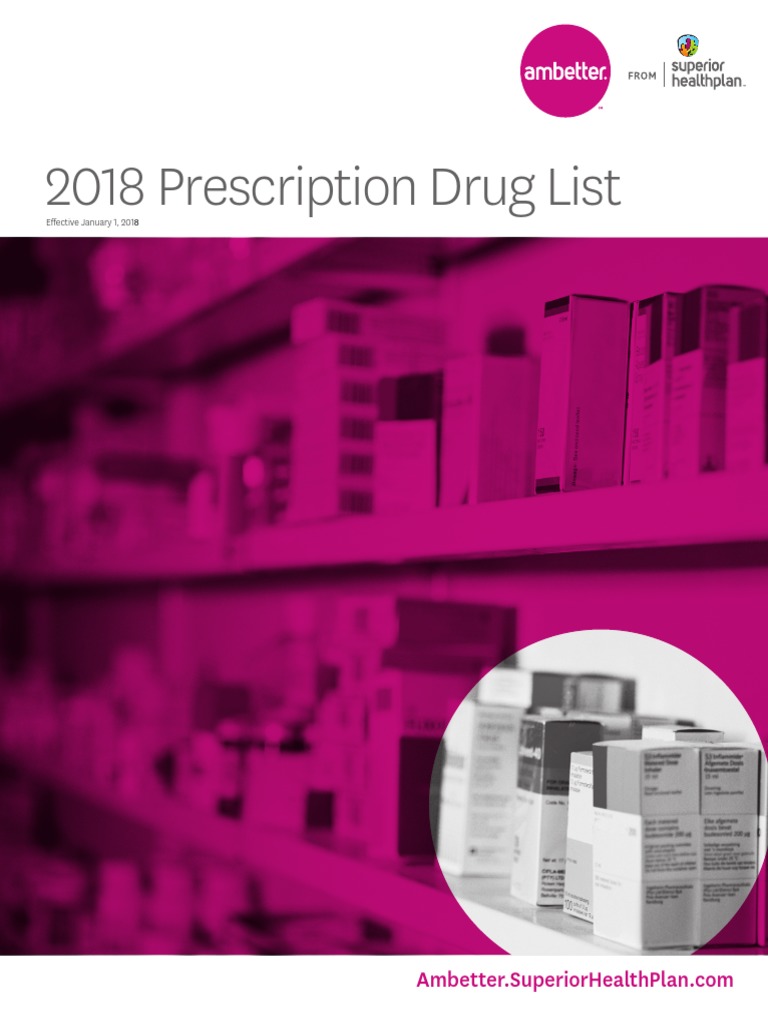 Ambetter Rx List Prescription Drugs Food And Drug Administration