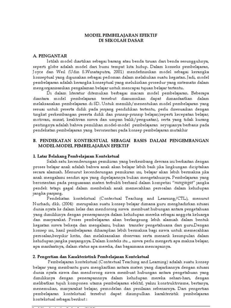 10 11 Model Pembelajaran SD