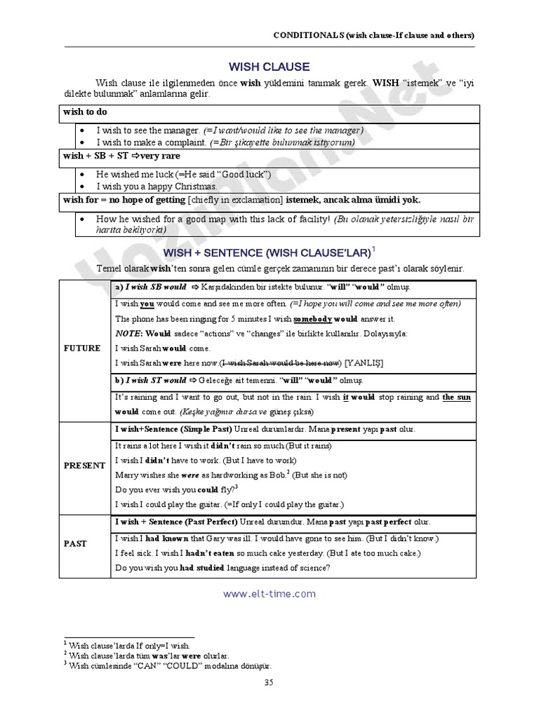 Wish Clauses Explained with Examples | PDF | Rules | Style (Fiction)