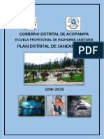 Avance Del Plan de Saneamiento Distrital de Acopampa