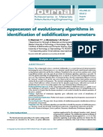 Application of Evolutionary Algorithms in Identification of Solidification Parameters