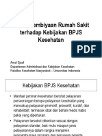 Kajian Pembiayaan RS Terhadap Kebijakan BPJS Oleh Prof Amal