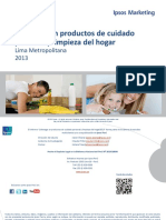 Estudio IPSOS - Liderazgo de Productos de Cuidado Personal y Limpieza Del Hogar 2013