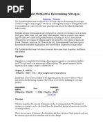 Download Kjeldahl Method for Determining Nitrogen by denytrung SN38106559 doc pdf