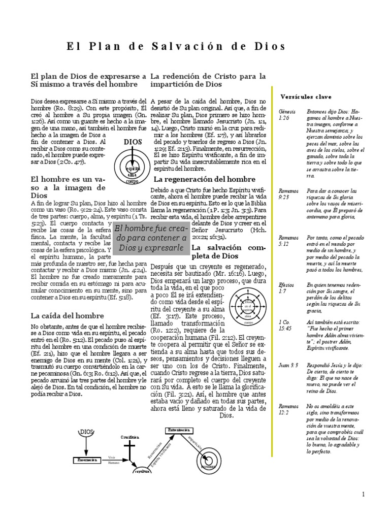 Lección 1 Extractos El Plan de Salvación de Dios | PDF | Dios en el ...