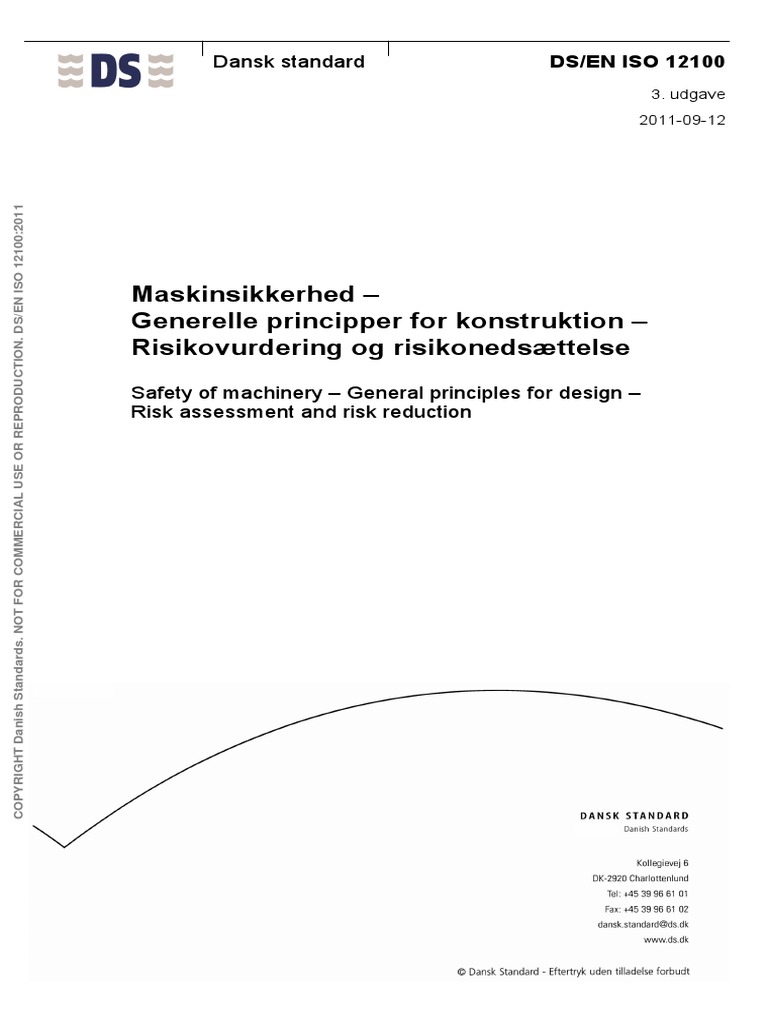 DSEn ISO 121002011 Safety of Machinery General Principles for
