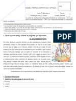 5° Año - Eval. Unidad 2 - Texto Opinión - Fábula - Artículo Opinión.