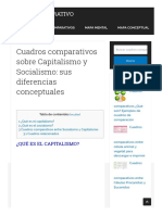 Cuadros Comparativos Sobre Capitalismo y Socialismo - Sus Diferencias Conceptuales - Cuadro Comparativo