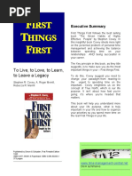 First Things First by Stephen R. Covey PDF | PDF | Time Management ...