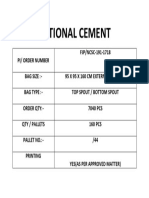 National Cement Pallet Marking