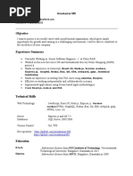 Resume ArunKumar ReactJS NodeJS Updated