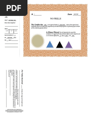 stock certificate