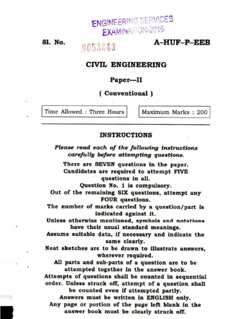 Civil Engg Paper-2 PDF | PDF