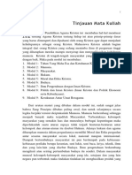 Tinjauan Mata Kuliah Pendidikan Agama Kristen