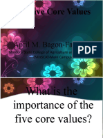 The Five Core Values: April M. Bagon-Faeldan